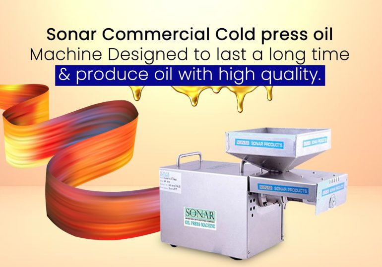 Sonar Commercial Cold press oil Machine Designed to last a long time & produce oil with high quality.